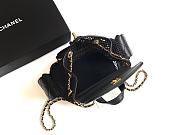Colestore Chanel Backpack Mesh, Shiny Lambskin & Gold-Tone Metal Black 25x23x13cm - 6