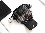 Colestore Chanel Backpack Mesh, Shiny Lambskin & Gold-Tone Metal Black 25x23x13cm - 5