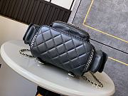 Colestore Chanel Backpack Mesh, Shiny Lambskin & Gold-Tone Metal Black 25x23x13cm - 4