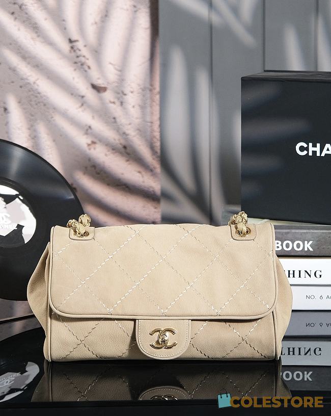 Colestore Chanel Kelly Flap Bag Beige 26x16x13cm - 1