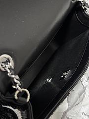 Colestore Chanel 24B Sequins Ribbon Flap Bag Black size 20cm - 6