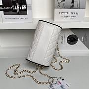 Colestore Chanel Clutch With Chain White & Black 11.5×18.5×11cm - 4