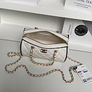 Colestore Chanel Clutch With Chain White & Black 11.5×18.5×11cm - 3