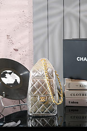 Colestore Chanel 25C Small Handbag, Metallic Grained Calfskin Gold Tone Metal 26x30x14cm - 4