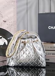 Colestore Chanel 25C Small Handbag, Metallic Grained Calfskin Gold Tone Metal 26x30x14cm - 2