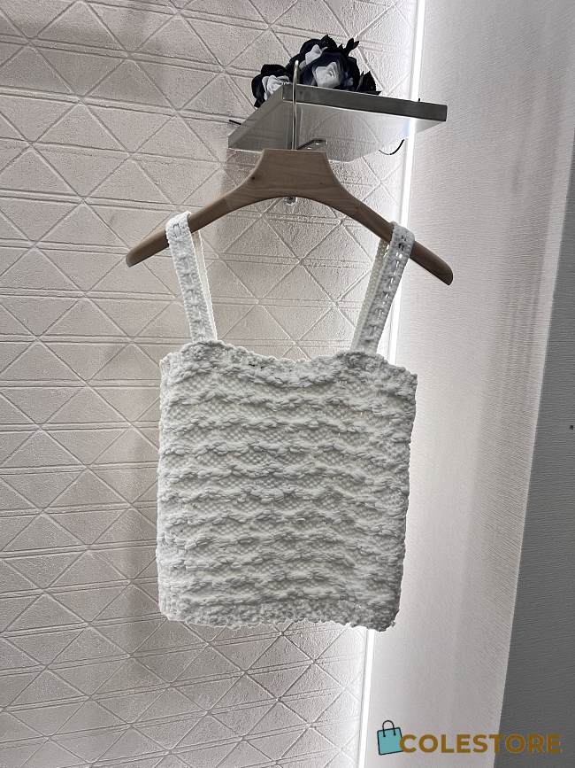 Colestore Chanel Tank Top in White - 1