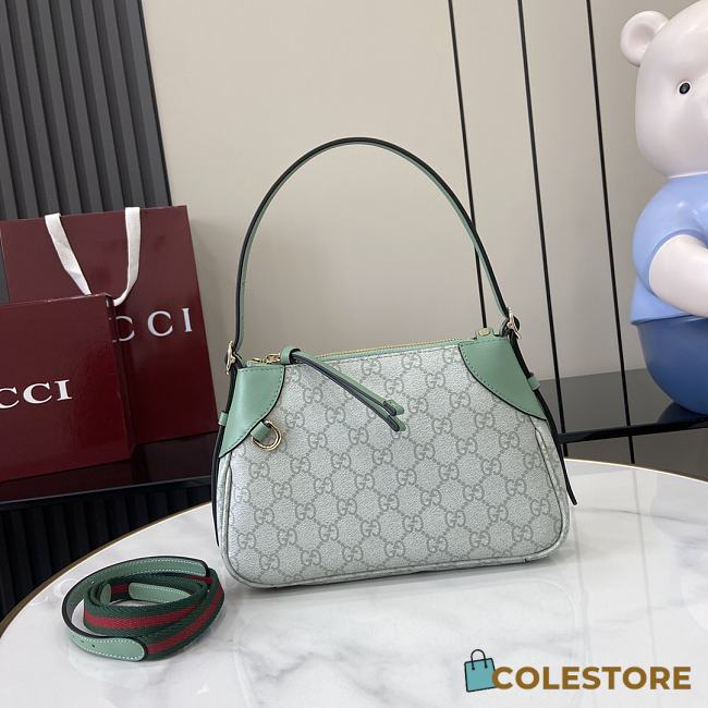 Colestore Gucci GG Emblem Small Shoulder Bag Light Green 24.5x16x5cm - 1