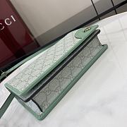 Colestore Gucci GG Emblem Wallet With Leather Strap Light Green 20x12.5x5cm - 6