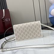 Colestore Gucci GG Emblem Wallet With Leather Strap Beige 20x12.5x5cm - 5