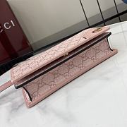 Colestore Gucci GG Emblem Wallet With Leather Strap Light Pink 20x12.5x5cm - 5
