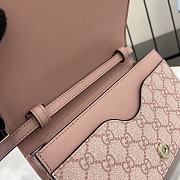 Colestore Gucci GG Emblem Wallet With Leather Strap Light Pink 20x12.5x5cm - 2