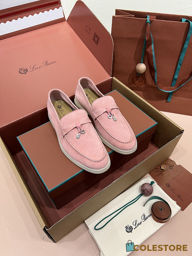 Colestore Loro Piana Summer Charms Walk Loafers Pink  - 1