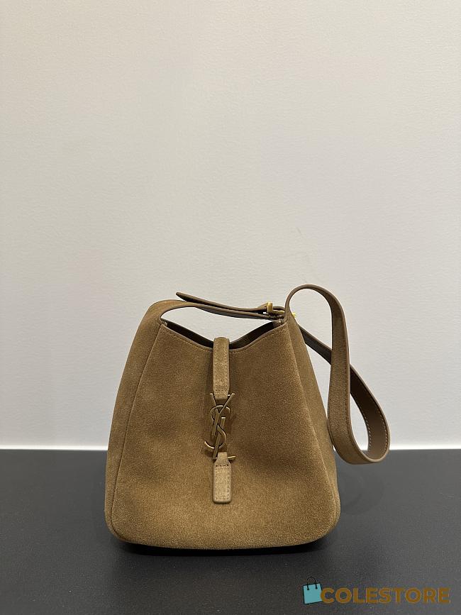 Colestore YSL Saint LaurentLe 5 À 7 Mini in Suede Brown Shoulder Bag 15×16x7CM - 1