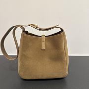 Colestore YSL Saint LaurentLe 5 À 7 Mini in Suede Brown Shoulder Bag 15×16x7CM - 4