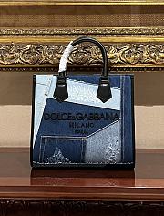 Colestore Dolce&Gabbana Denim Patchwork Shopper Blue 31x27x15cm - 1