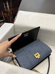 Colestore Dolce & Gabbana Medium Devotion Denim Shoulder Bag Blue 21x13.5x5cm - 3