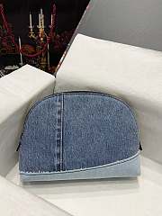 Colestore Dolce & Gabbana Patchwork Denim Cosmetic Case Blue 5x18x6cm - 6