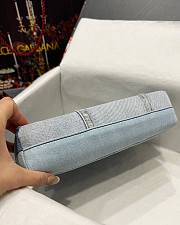 Colestore Dolce & Gabbana Patchwork Denim Cosmetic Case Blue 5x18x6cm - 5