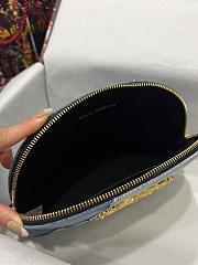 Colestore Dolce & Gabbana Patchwork Denim Cosmetic Case Blue 5x18x6cm - 3