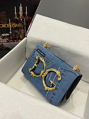 Colestore Dolce & Gabbana Dg Girls In Patchwork Denim Blue 23x17x6.5cm - 2