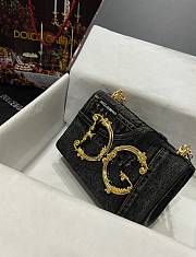 Colestore Dolce & Gabbana Dg Girls In Patchwork Denim Black 23x17x6.5cm - 3
