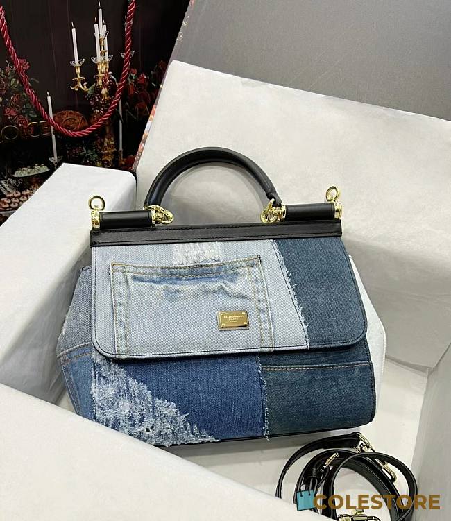 Colestore Dolce & Gabbana Sicily Patchwork Denim size 25cm - 1