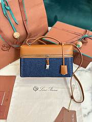 Colestore Loro Piana Extra Bag L27 Surge Blue 27x15.5x9.5cm - 1
