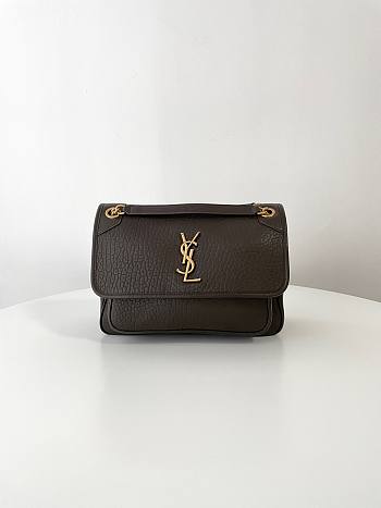 Colestore YSL Saint Laurent Niki Medium In Grained Lambskin Light Musk 28x20.5x8.5cm