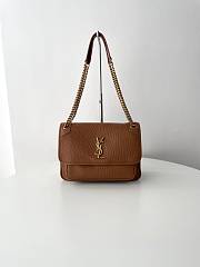 Colestore YSL Saint Laurent Niki Medium In Grained Lambskin Dark Cork 28x20.5x8.5cm - 1