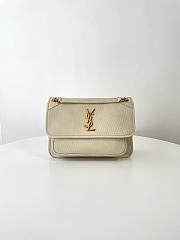 Colestore YSL Saint Laurent Niki Medium In Grained Lambskin Blanc Vintage 28x20.5x8.5cm - 1