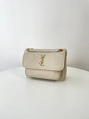 Colestore YSL Saint Laurent Niki Medium In Grained Lambskin Blanc Vintage 28x20.5x8.5cm - 3