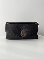Colestore YSL Saint Laurent Calypso Large In Grained Lambskin Black 28x22x12cm - 1