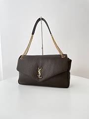 Colestore YSL Saint Laurent Calypso Large In Grained Lambskin Light Musk 28x22x12cm - 2