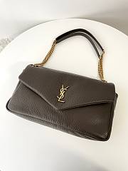 Colestore YSL Saint Laurent Calypso Large In Grained Lambskin Light Musk 28x22x12cm - 6