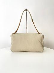 Colestore YSL Saint Laurent Calypso Large In Grained Lambskin Blanc Vintage 28x22x12cm - 6