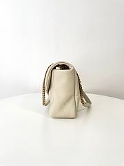 Colestore YSL Saint Laurent Calypso Large In Grained Lambskin Blanc Vintage 28x22x12cm - 4