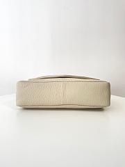 Colestore YSL Saint Laurent Calypso Large In Grained Lambskin Blanc Vintage 28x22x12cm - 3