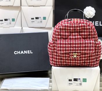 Colestore Chanel 24N Coco Neige Backpack in Tweed 28x26x11cm