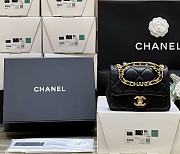 Colestore Chanel 23C Mini Flap Bag with Top Handle 17x13x6cm - 1