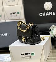 Colestore Chanel 23C Mini Flap Bag with Top Handle 17x13x6cm - 5