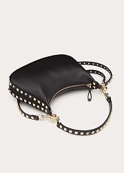 Colestore Valentino Garavani Small Rockstud Leather Shoulder Bag Black 20x12.5x1.5cm - 3
