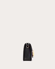 Colestore Valentino Garavani Loco Logo Plaque Foldover Top Shoulder Bag In Black Gold Hardware 22x16x7cm - 6