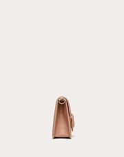 Colestore Valentino Garavani Loco Logo Plaque Foldover Top Shoulder Bag In Rose Cannelle 22x16x7cm - 6