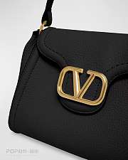 Colestore Valentino Garavani Alltime Logo-Plaque Handbag Black 24x17x12cm - 2