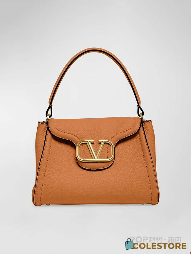 Colestore Valentino Garavani Alltime Logo-Plaque Handbag Almond 24x17x12cm - 1