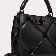 Colestore Valentino Garavani Full Black Small Roman Stud Bag 21x17x13cm - 2