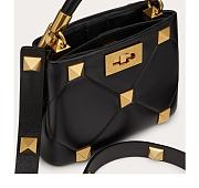 Colestore Valentino Garavani Black and Gold Small Roman Stud Bag 21x17x13cm - 3