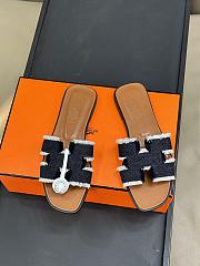 Colestore Hermes Oran Sandal Black & White - 1