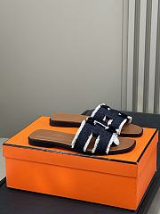 Colestore Hermes Oran Sandal Black & White - 2