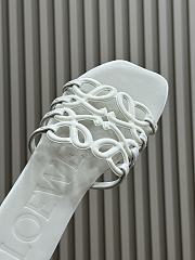 Colestore Loewe Petal Anagram Slide in Anthurium White - 4